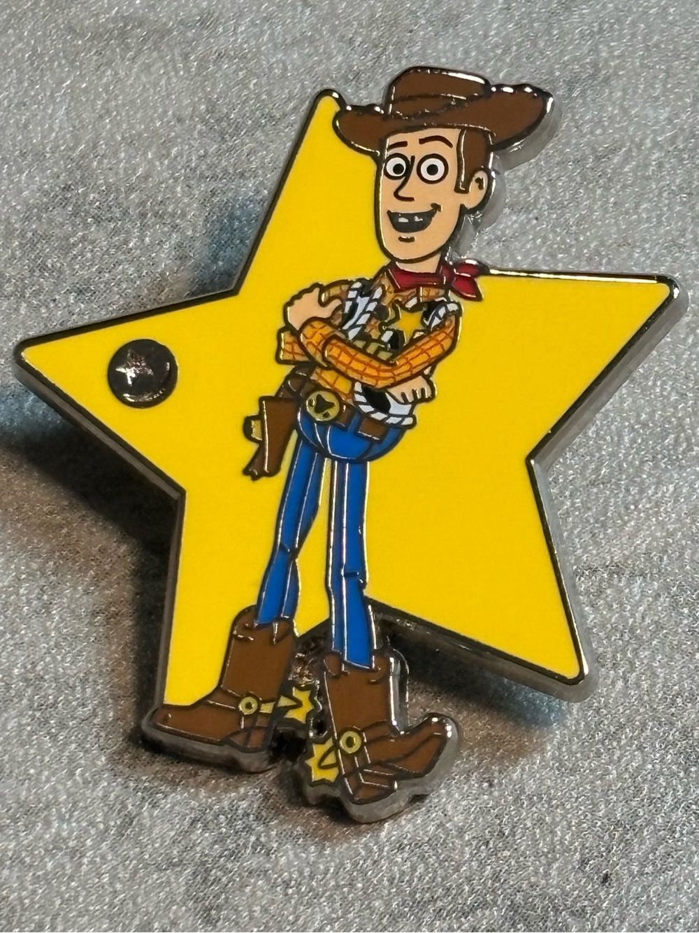 Woody Pixar Toy Story Yellow Star Series Disney Hidden Mickey Trading Pin